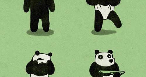 Ilustraciones de pandas. | Quiero más diseño