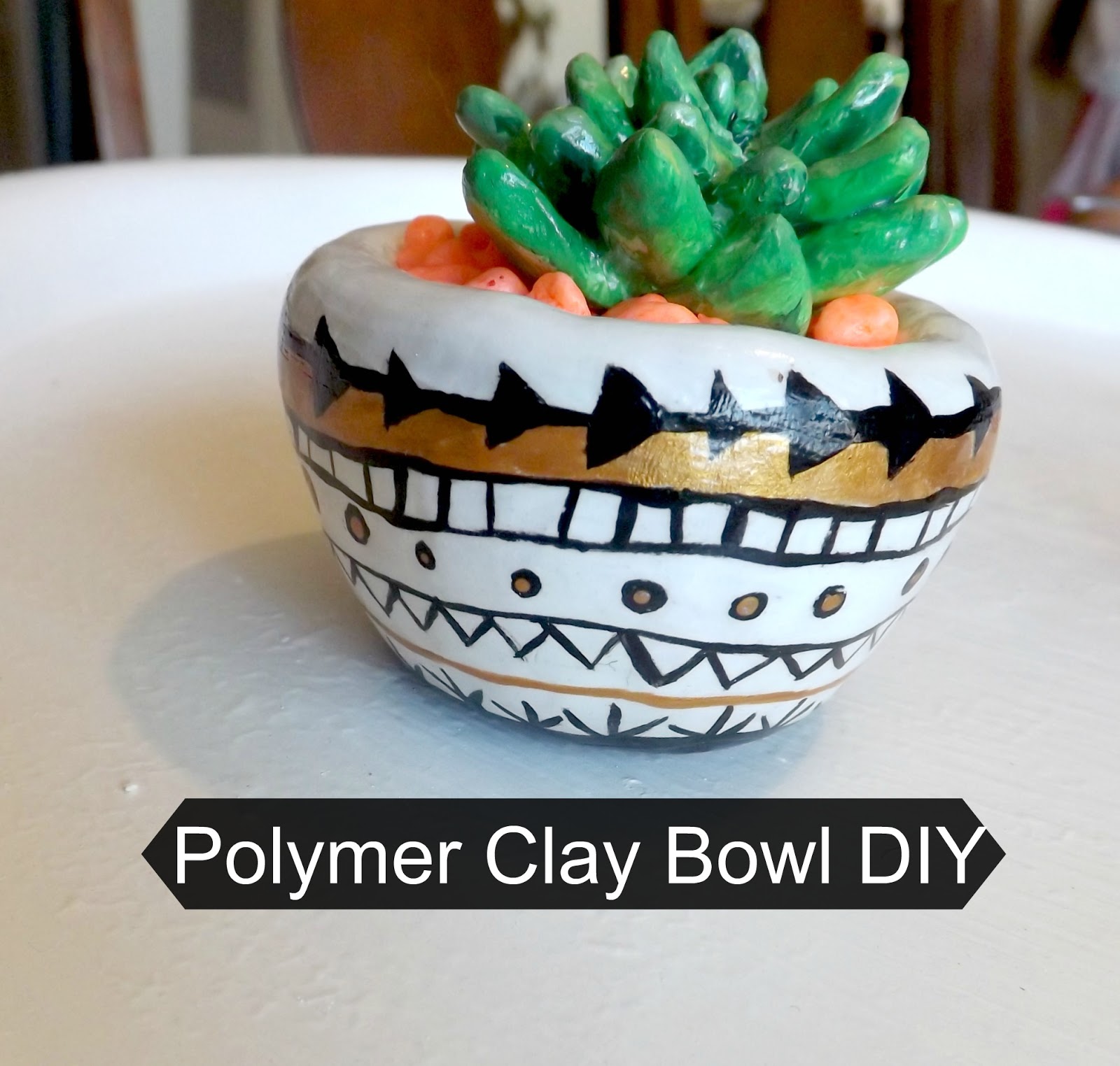 Blossoms and bundles Polymer Clay Bowl DIY