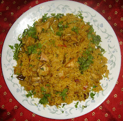 biryani chicken cooker cook pressure recipe coriander chettinad ready onions tomatoes chutney step5 sliced nuts lid dish remove offer half