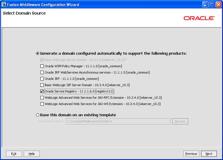 Oracle Service Registry Part 1 Installing 11.1.1.6.0 version in