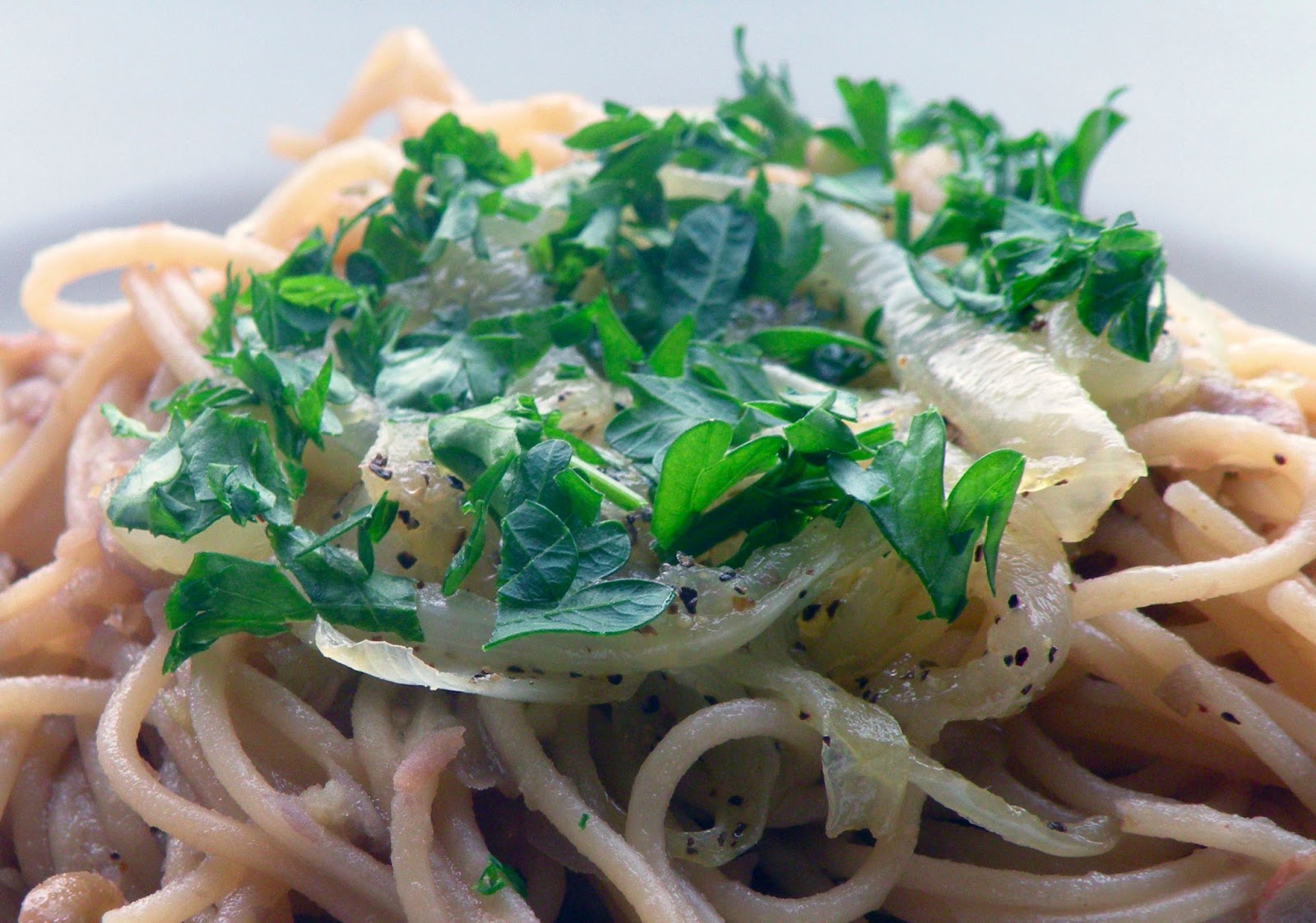lovesmiths: Lentils and Caramelized Onions with Angel Hair Pasta
