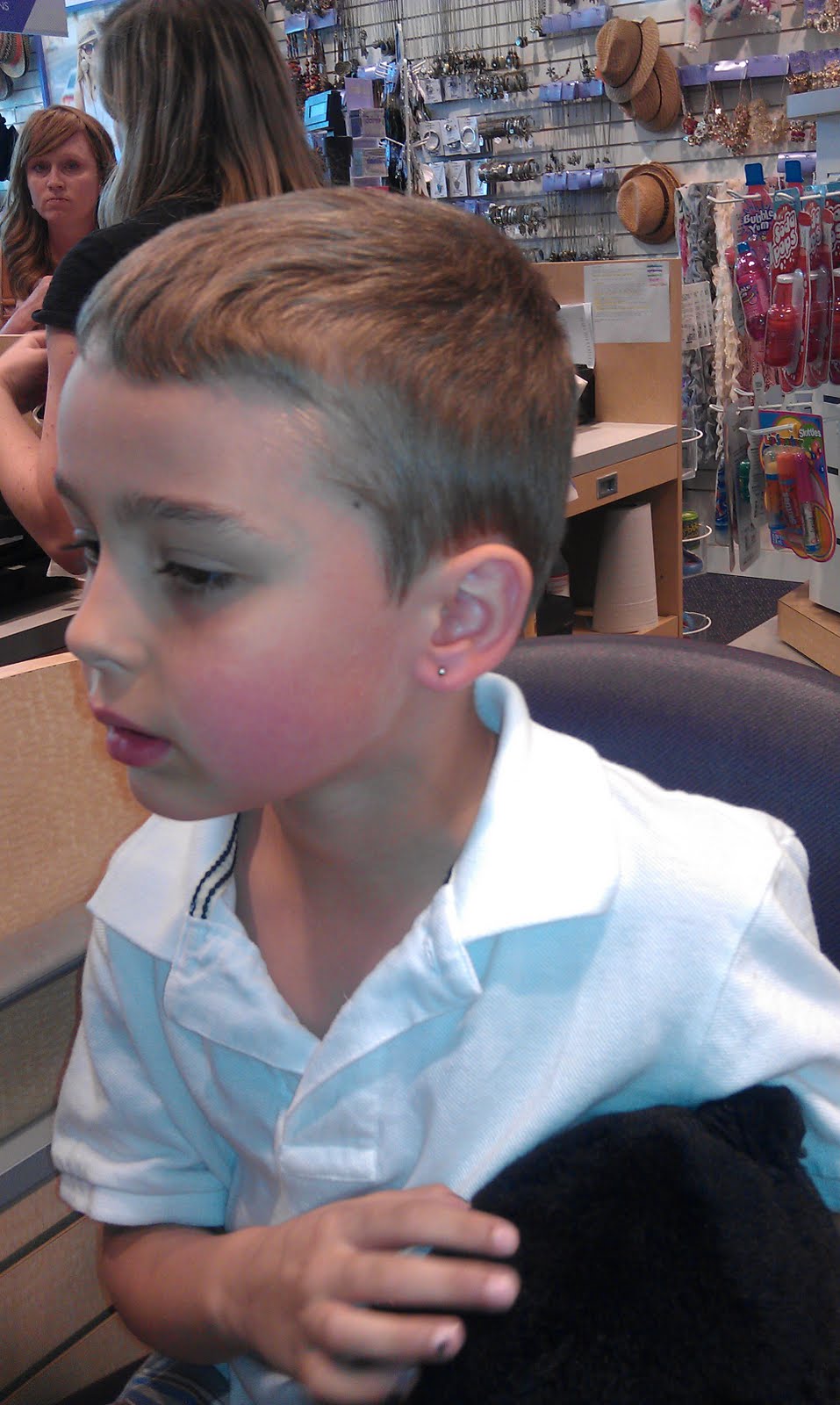 The Bonham Blog Alex Gets His Ear Pierced