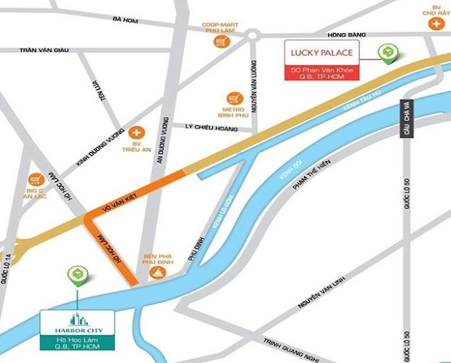Vị trí Biệt thự Harbor City Novaland Quận 8 Vị trí Biệt thự Harbor City Novaland Quận 8