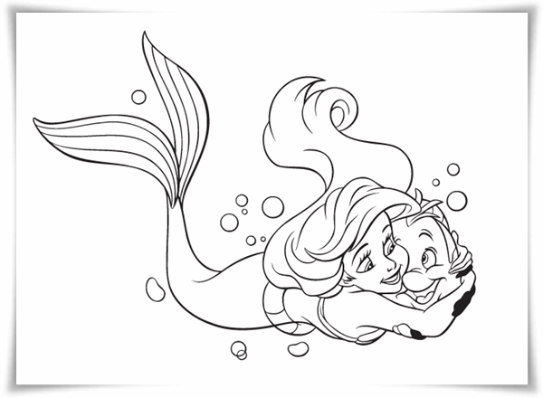 Ausmalbilder zum Ausdrucken: Ausmalbilder Meerjungfrau