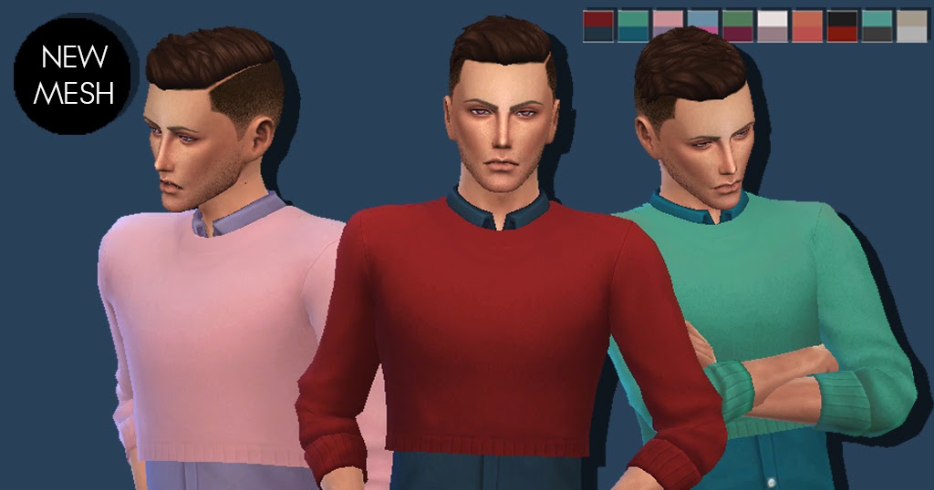 My Sims 4 Blog: Cayden Top for Males by Plumbobsnfries