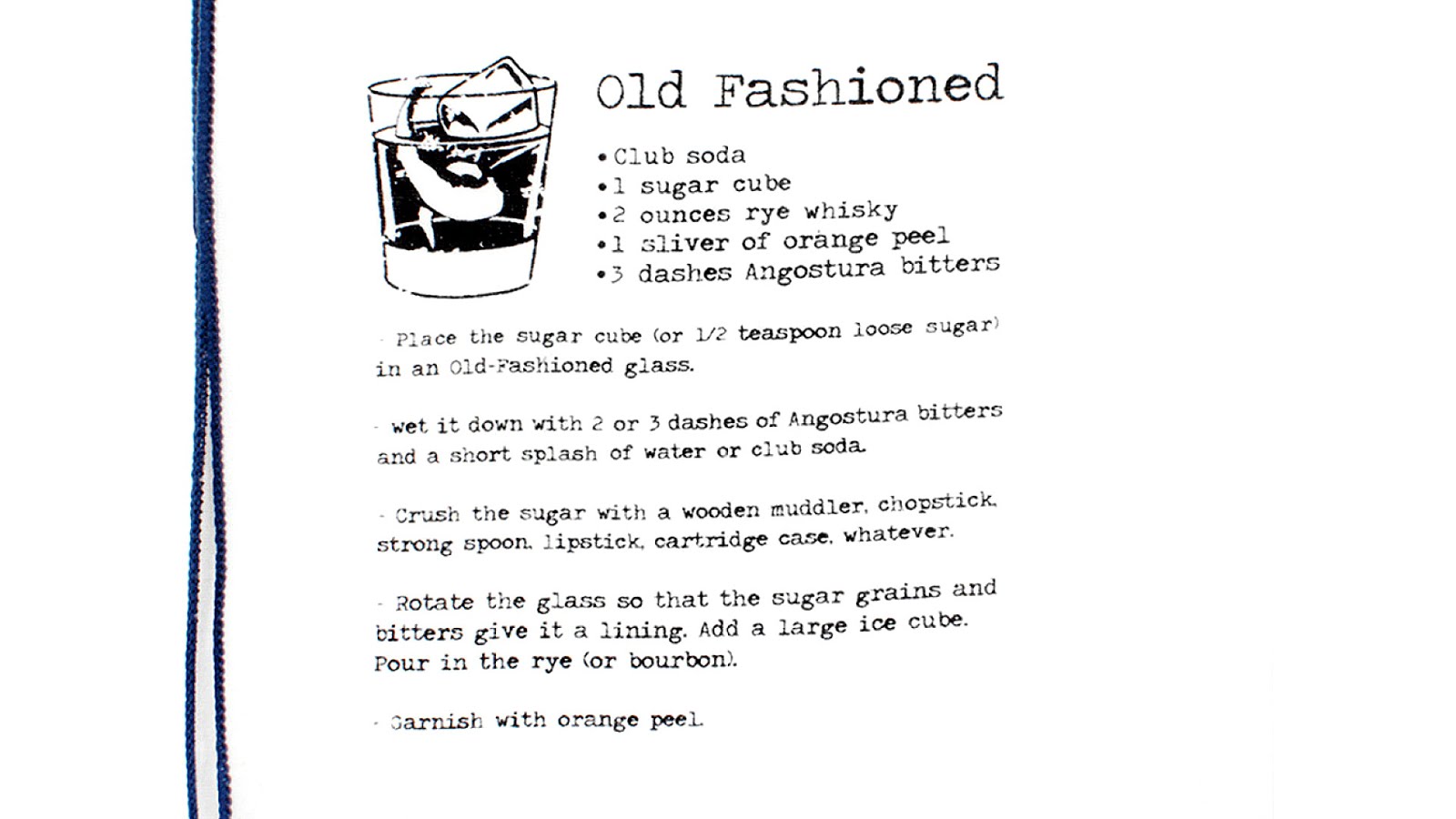 Old Fashion Recipe Recipe Choices