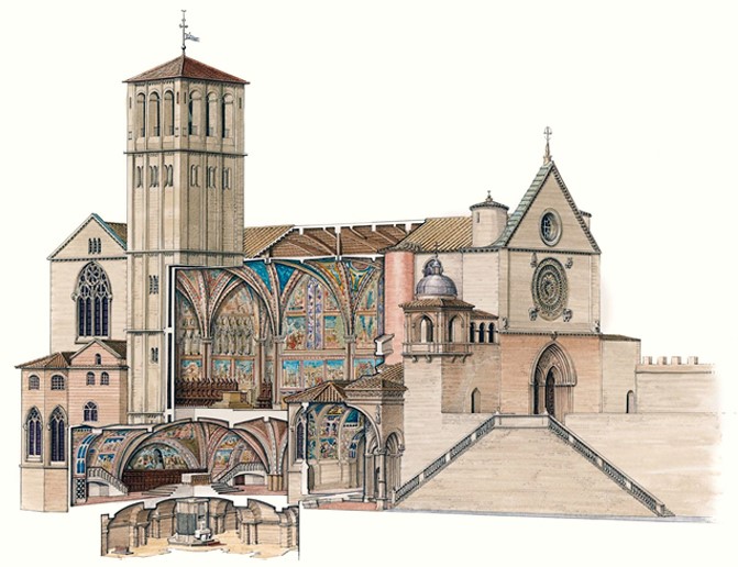 La basilica di San Francesco d'Assisi La basilica di San Francesco d'Assisi