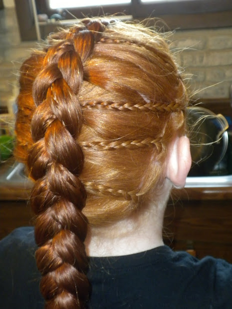 dutch braid with mini english braids