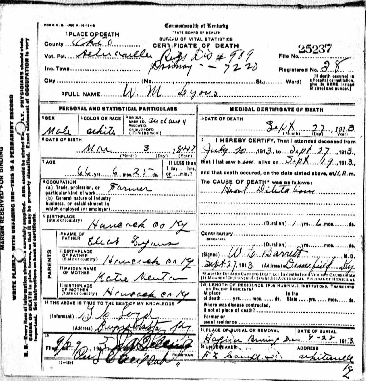 Ohio County, Kentucky History WILLIAM LYONS