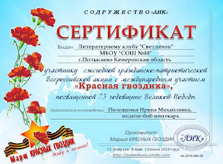 Волшебный фонарик Красная гвоздика