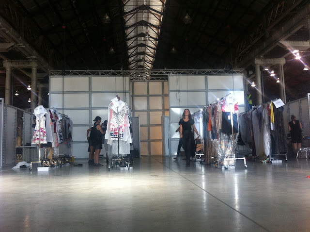 backstage, garments, garment racks, runway show