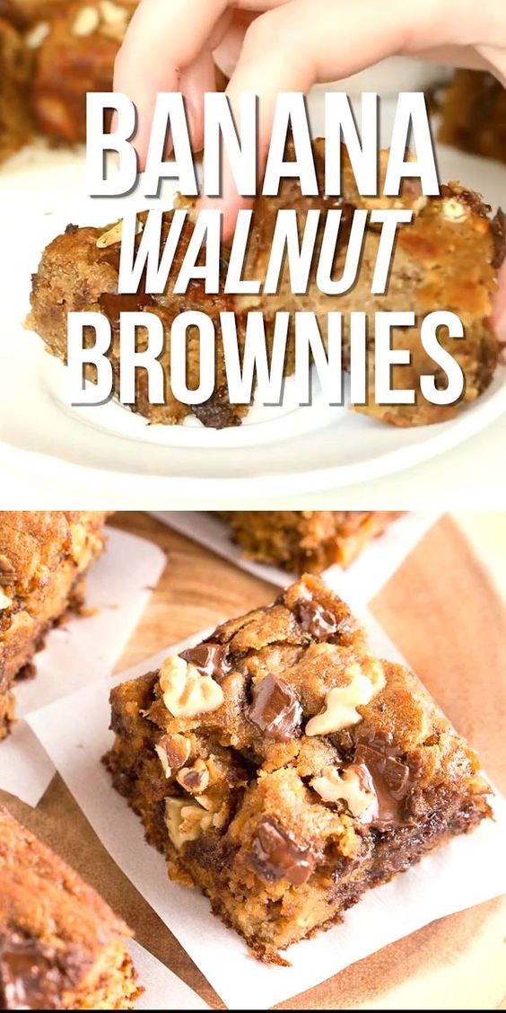 Banana Walnut Brownies The Dessert Recipes Easest