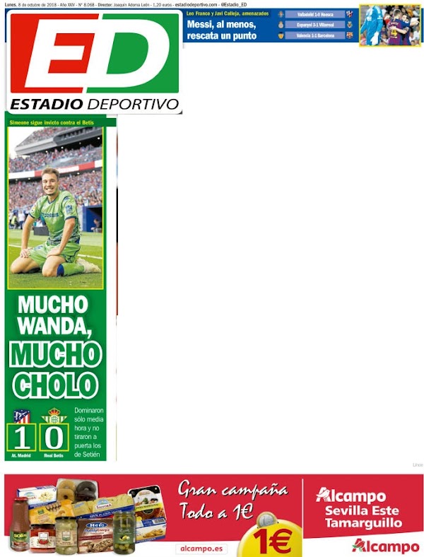 Betis, Estadio Deportivo: "Mucho Wanda, mucho Cholo"