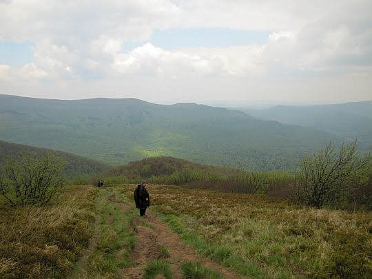 Zejście do Ustrzyk Górnych. Zejście do Ustrzyk Górnych.