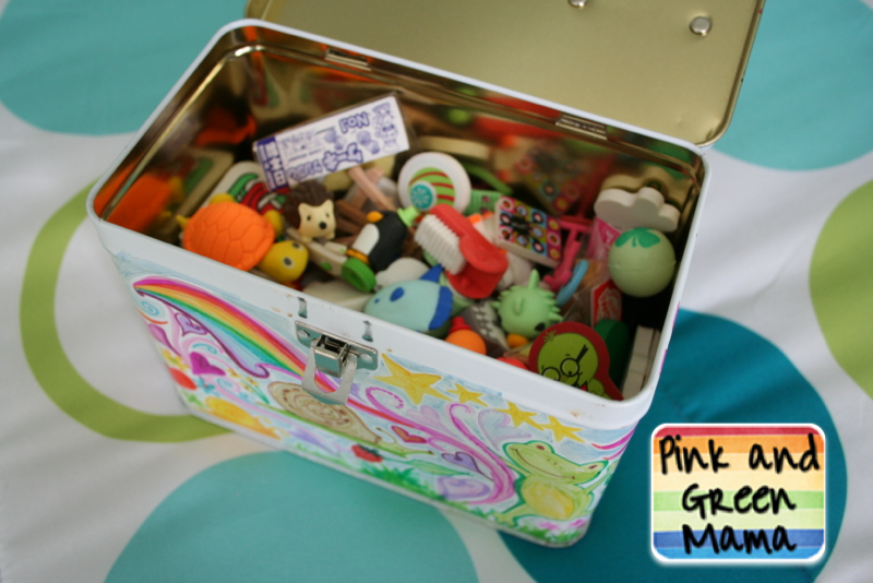 Pink and Green Mama * Homemade Erasers With Eraser Clay