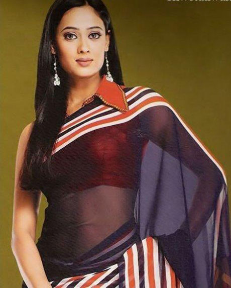 T V Beauties Sweta Tiwari In Saree Hot Pictures