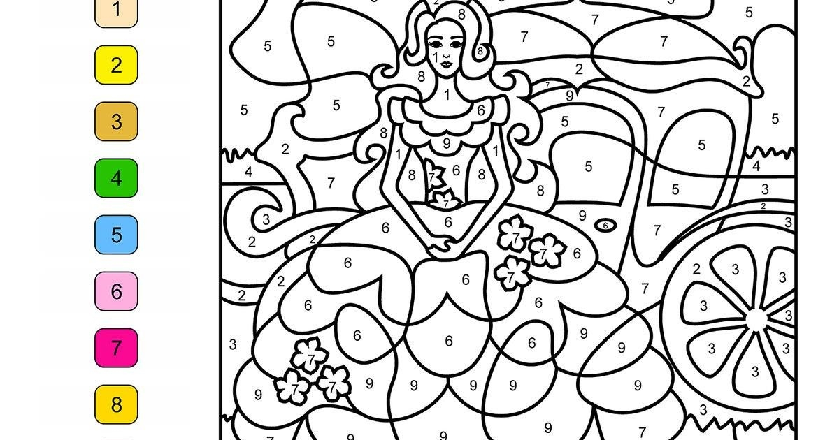 Разукрашки С Цифрами Для Детей 7 Лет