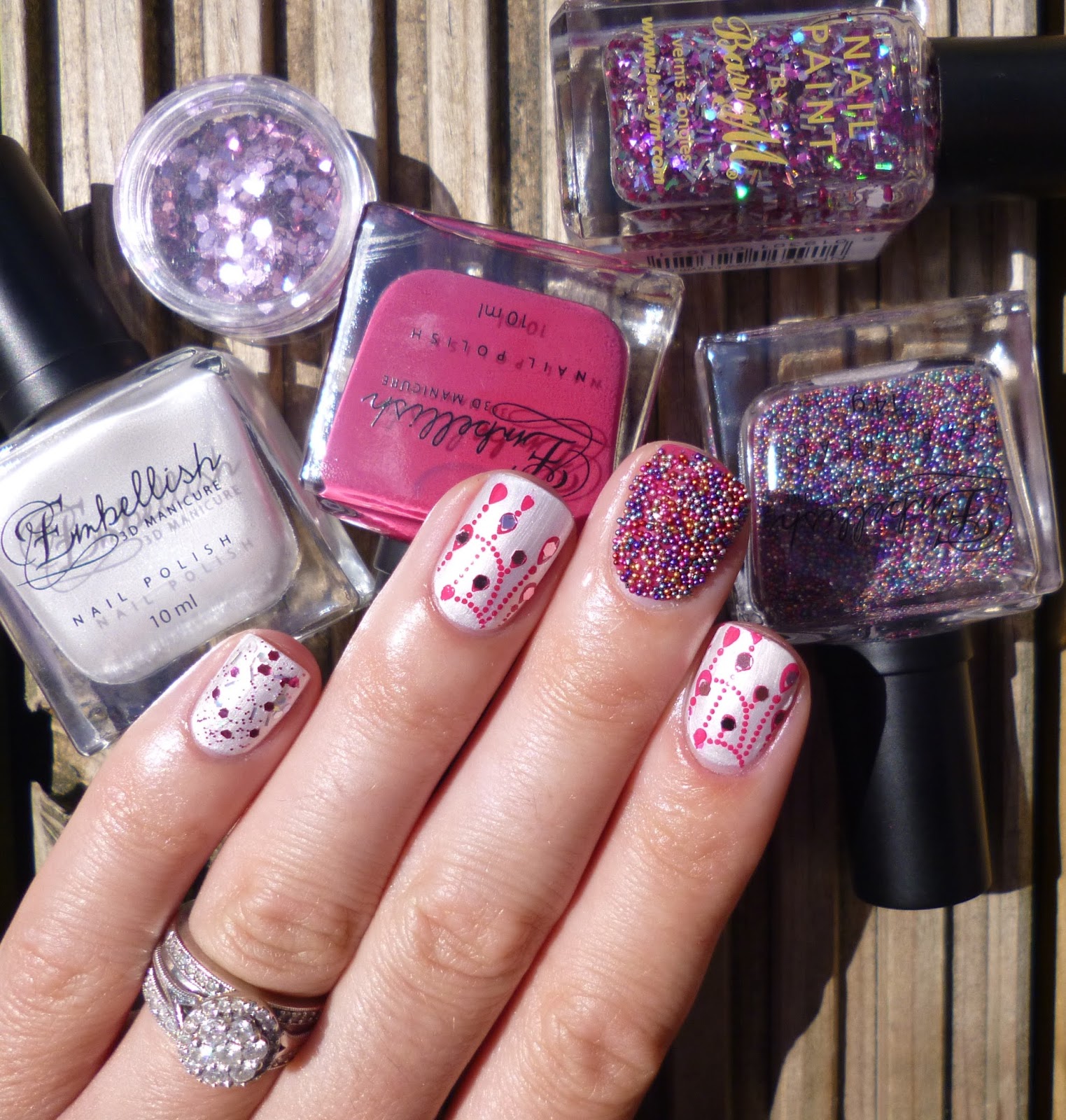 Lou is Perfectly Polished Caviar and Chandelier nails