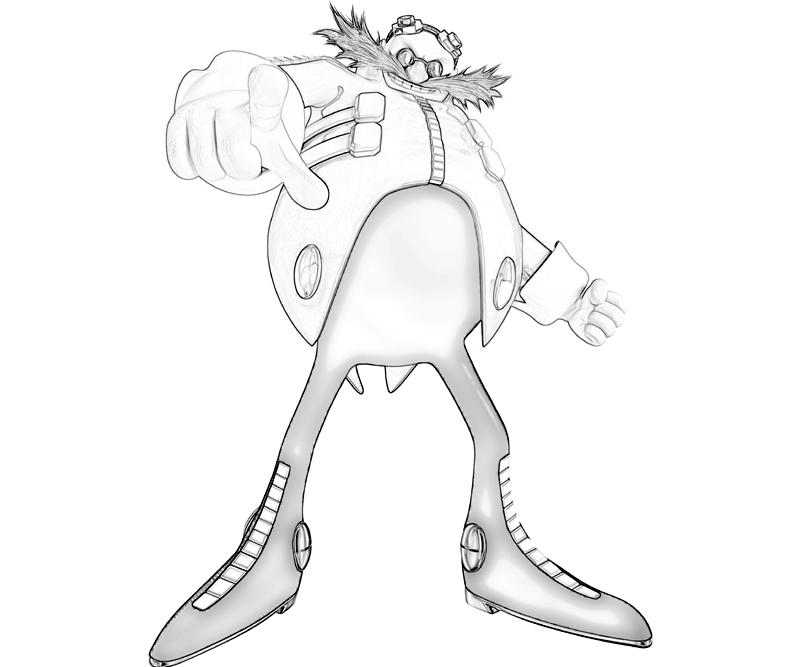 Sonic Dr. Eggman Coloring Page. 