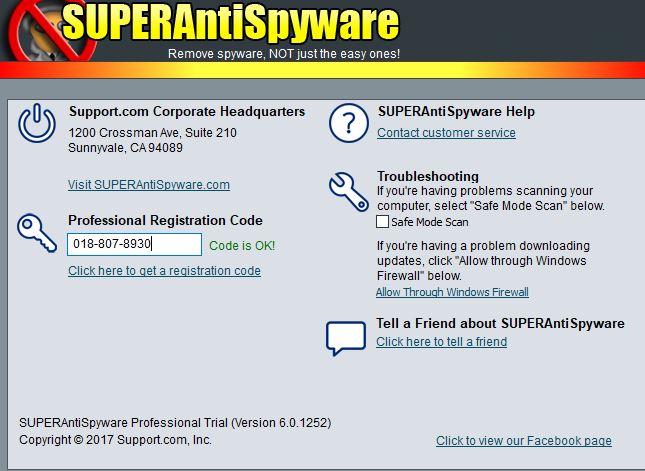 license key superantispyware