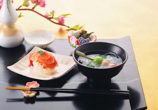 японская весенняя еда, красивые блюда
