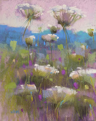 painting meadow karen pastel margulis series flowers flower muted colors landscape using daily floral painted fine summer 8x10 spring reference