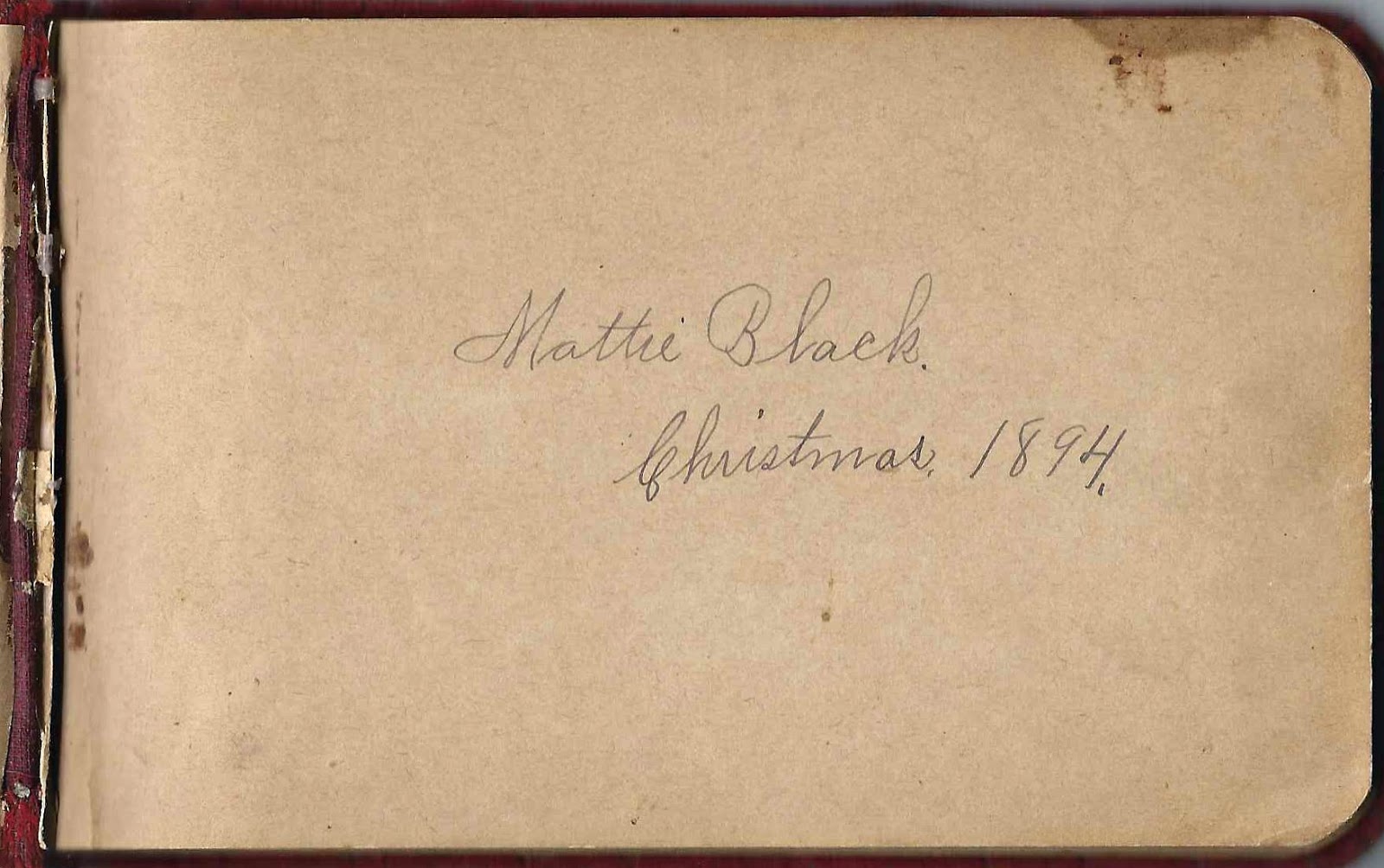 Heirlooms Reunited 1890s Autograph Album of Martha Josephine Black of