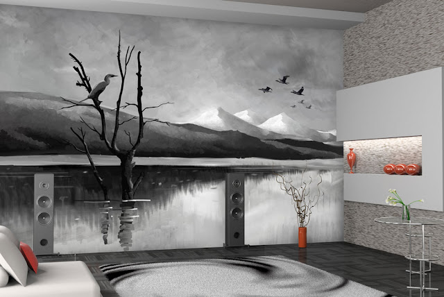 Walls and Murals Custom Wallpapers: Black and White Wallpaper For Walls