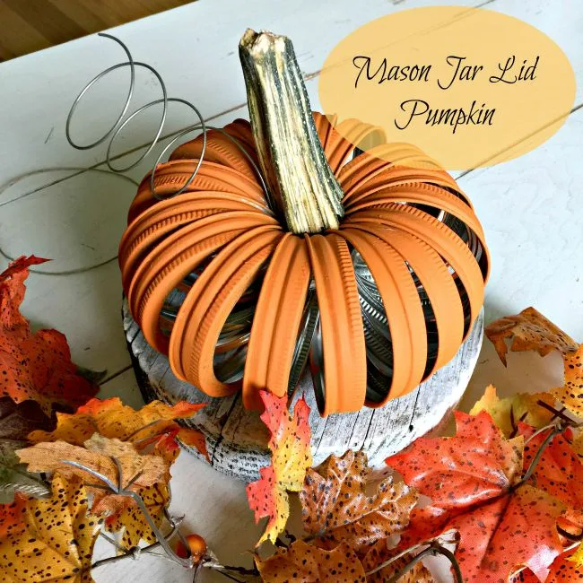 Mason Jar Lid Pumpkin