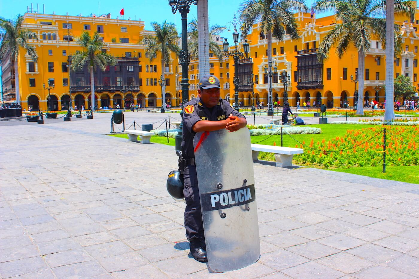 lima police in city centre