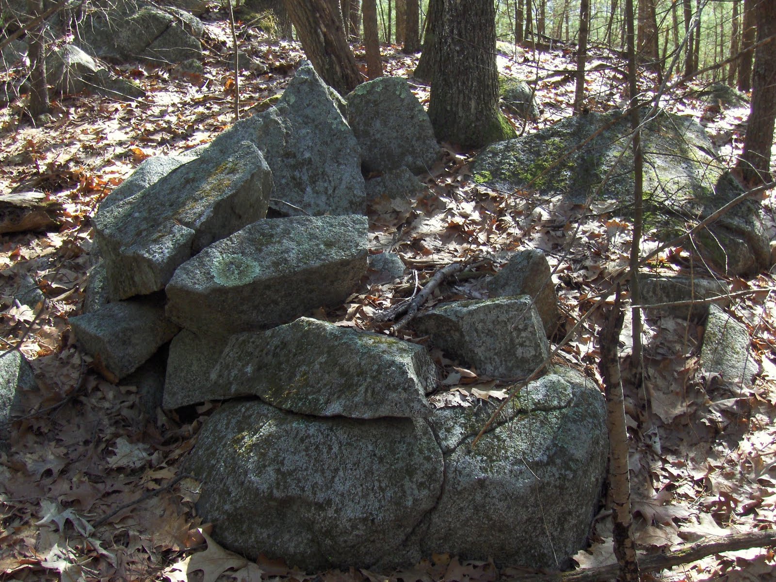 Rock Piles Rock piles next to boulders