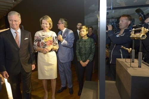 Queen Mathilde of Belgium visit the exhibition 'Sacred Places, Sacred ...