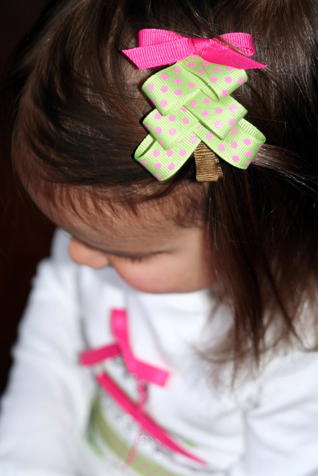 The Engineer mom Christmas Tree Hair Bow
