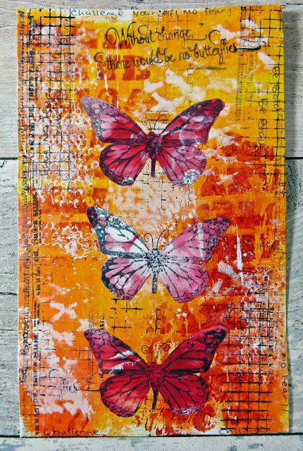 Without Change Gelli Printed Art Journal | Life in a Snapshot