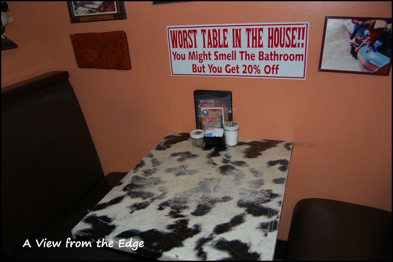 A View from the Edge Signs Worst Table in the House!