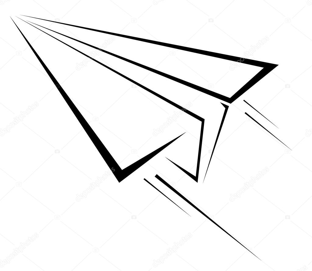 Бумажный самолет символ