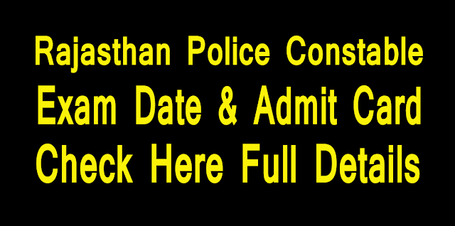 Rajasthan Police Constable Admit Card