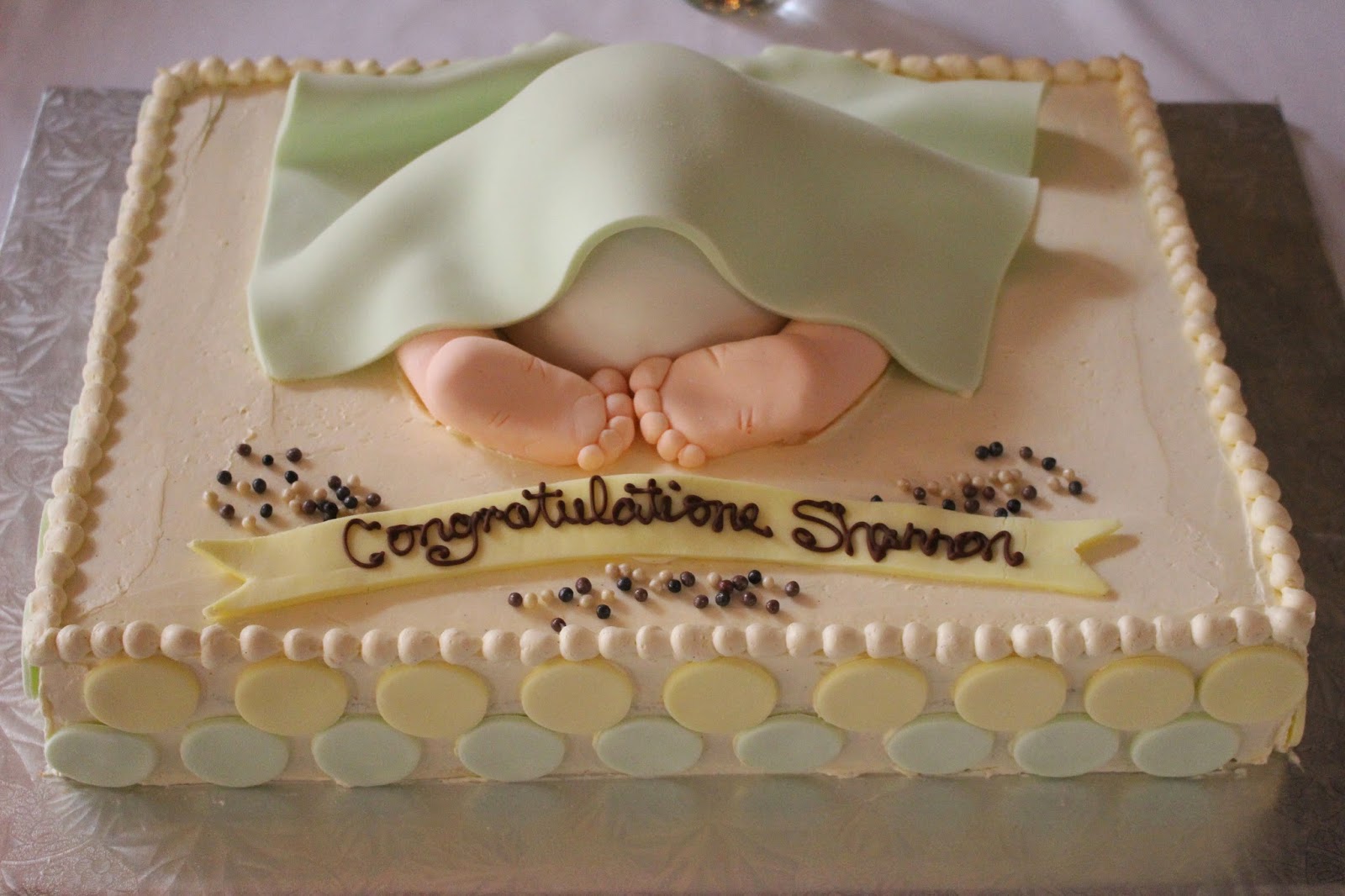 Sweet Treats Baby Bum Shower Cake take 2