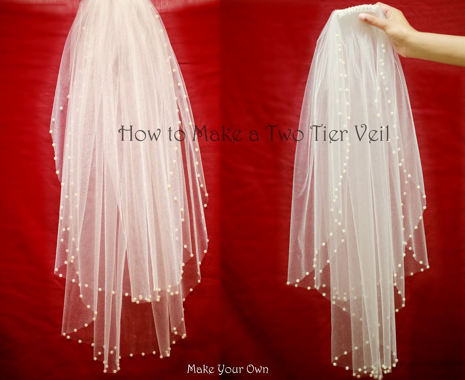 Make Your Own How to Make a Two Tier VeilDIY First Communion Veil