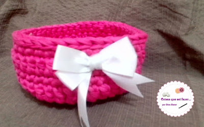 Cesta para plantinha de crochê Cesta para plantinha de crochê