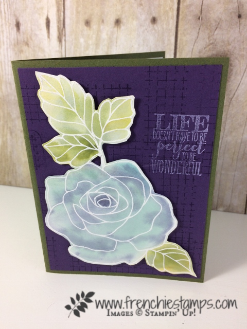 Wonder Rose, Floating ink, Stampin'Up!, frenchiestamps,