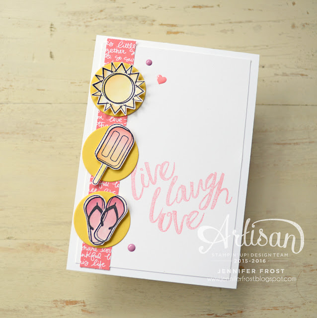 #TGIFc72, Sketch Challenge, Day at the Beach, Layering Love, Stampin' Up!, Papercraft by Jennifer Frost