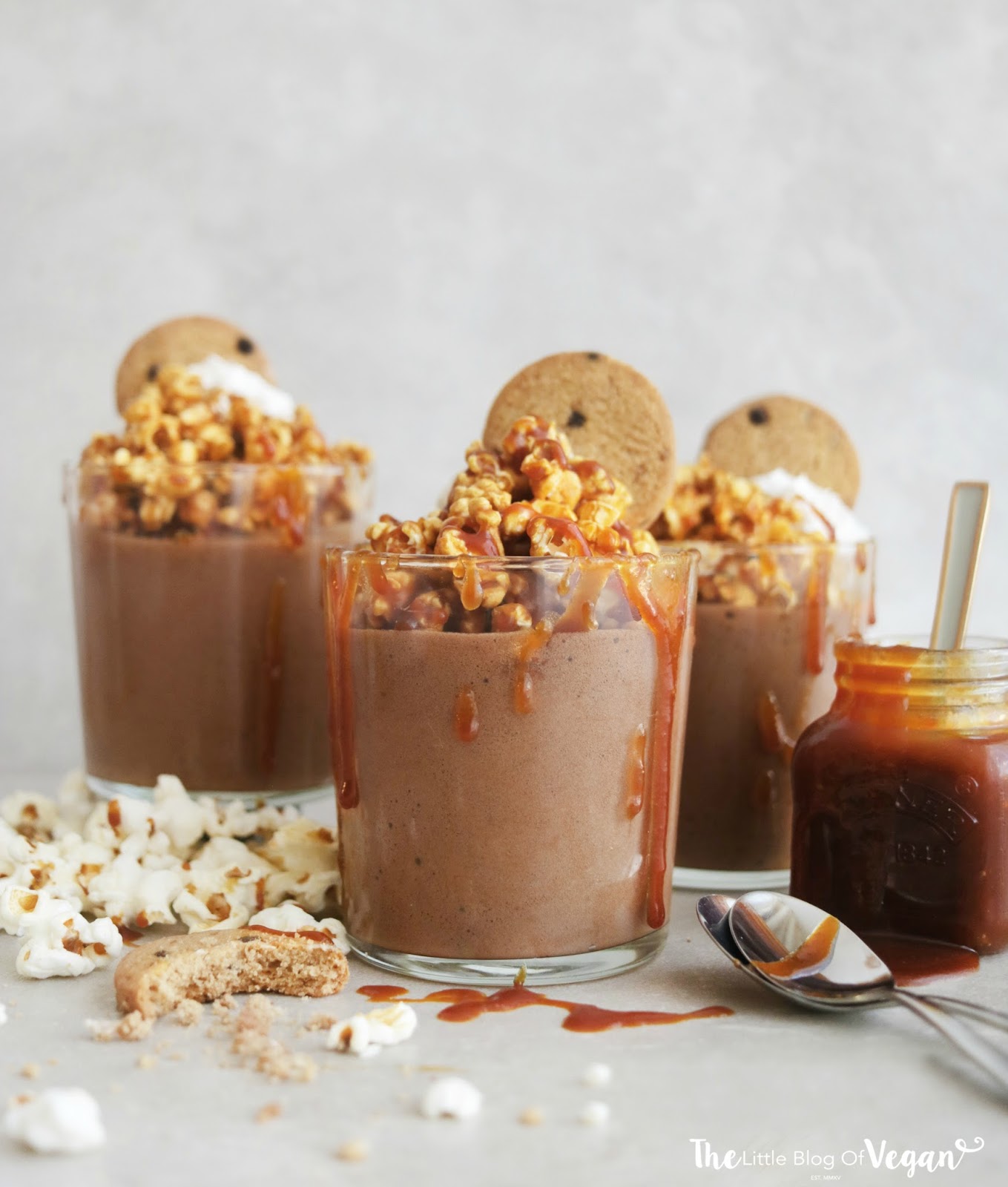 Salted caramel chocolate mousse recipe | The Little Blog Of Vegan