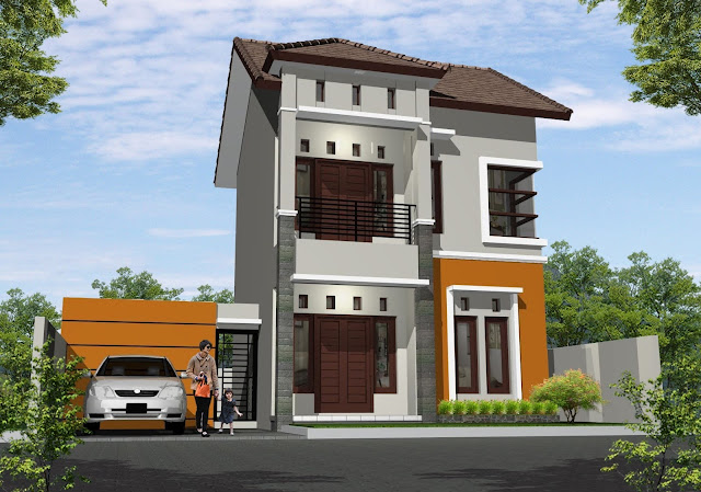 Contoh desain rumah minimalis type 70 dua lantai Contoh desain rumah minimalis type 70 dua lantai
