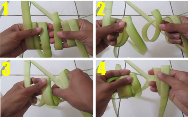 Cara membuat ketupat paling mudah.. Keahlian Tangan Manusia