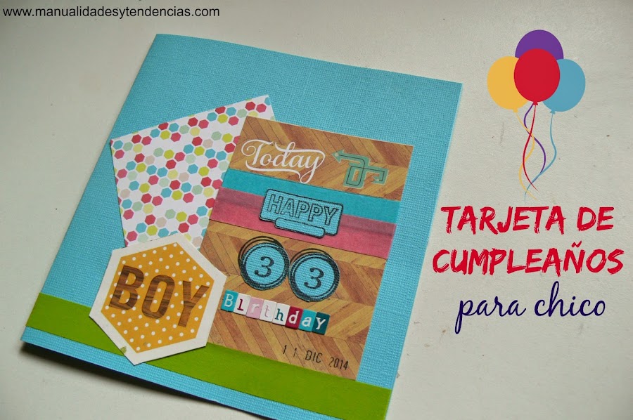 Tarjeta de cumpleaños para chico