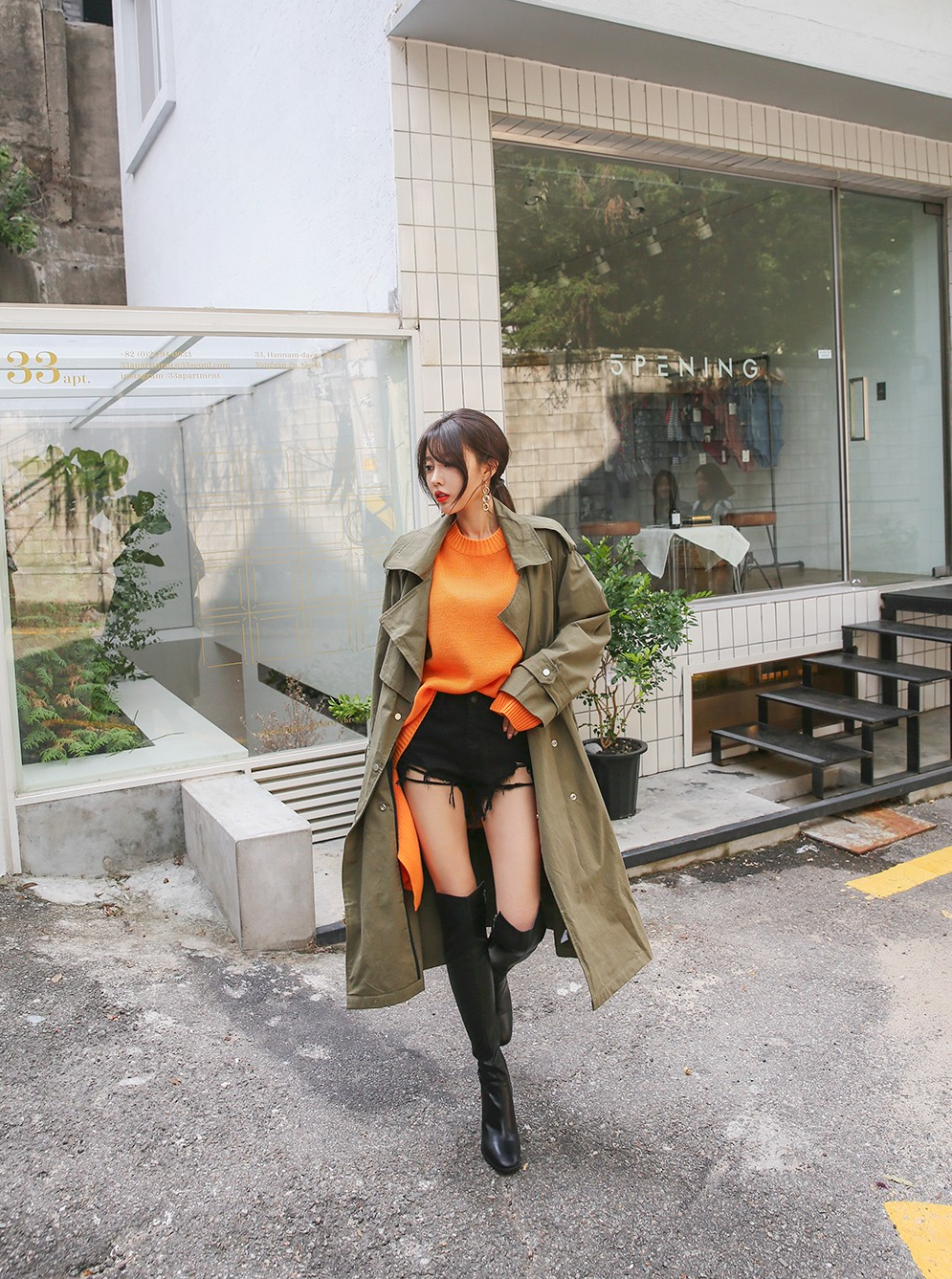 Korean Model Kim Hye Ji in Fashion Set September 2017