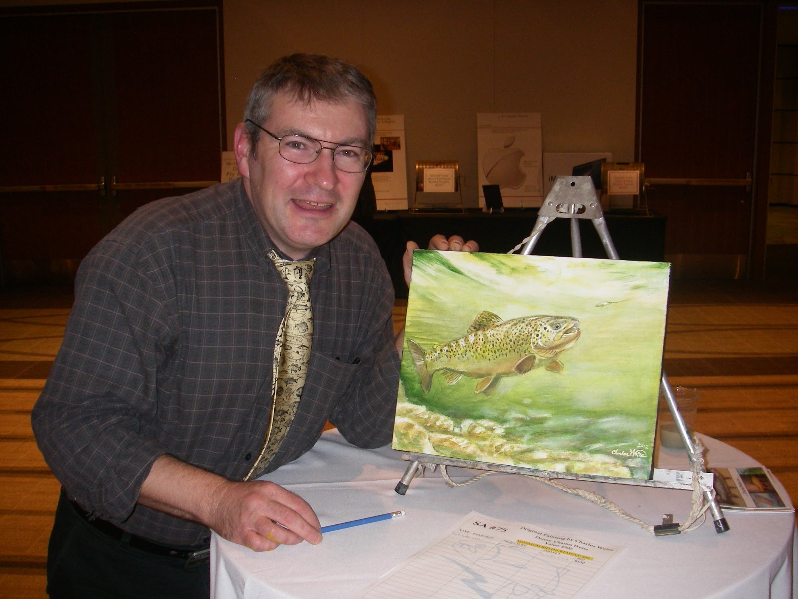 CHARLES WEISS ART Trout Unlimited Canada Acrylic Painting Donation