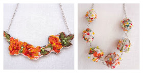 how to make fabric necklaces
