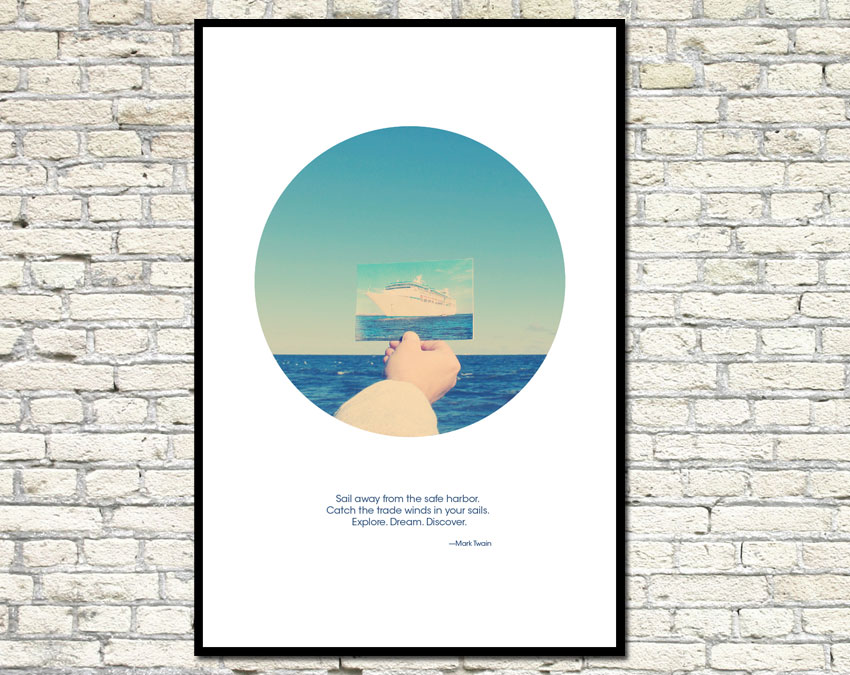 It's About Art and Design Sail Away Explore Dream Discover Mark Twain